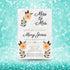 Personalized Black/Peach Floral Bridal Shower Invitation